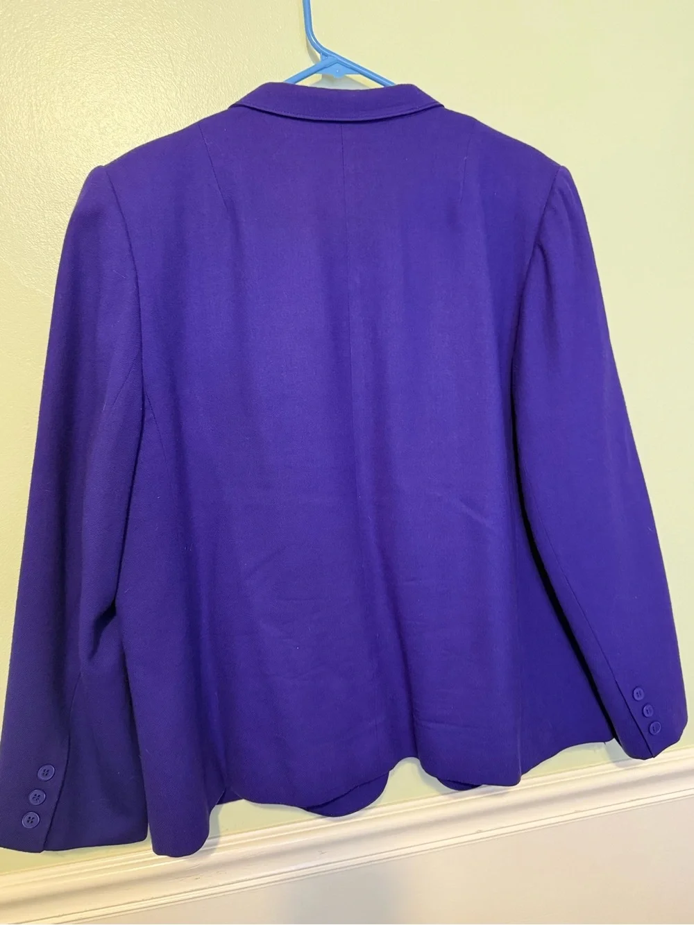 Vtg 80s/90s oversized Evan Picone Women Purple 100% Wool Blazer Sz 20W